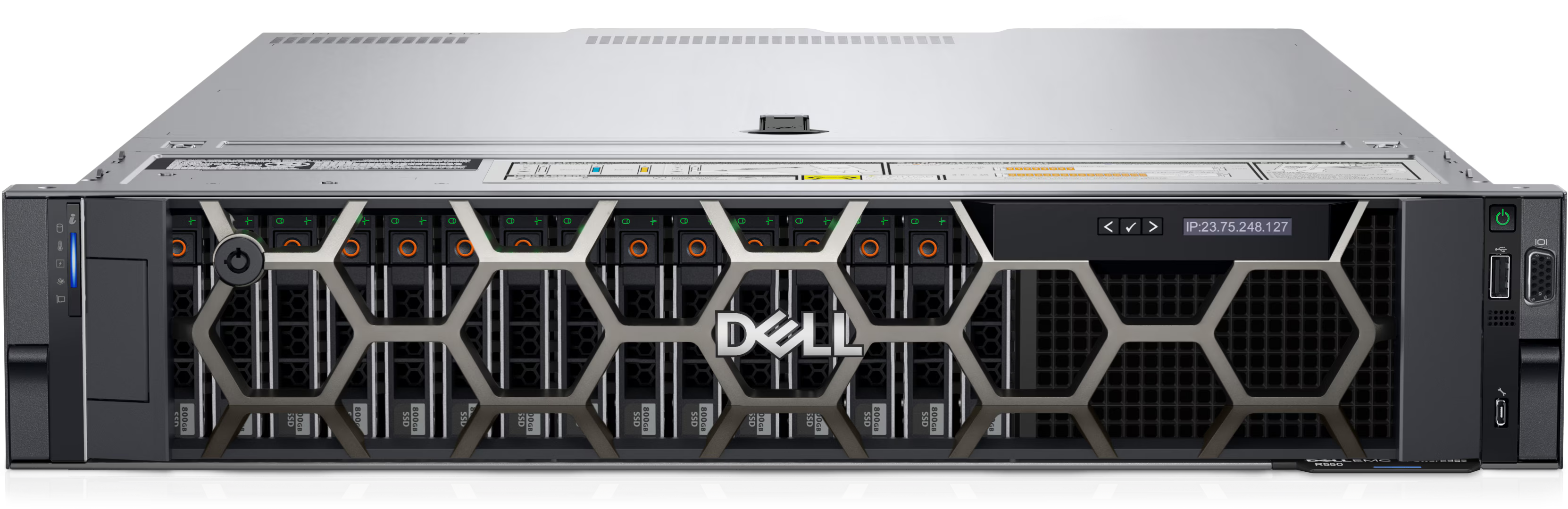 DELL PowerEdge R550 Rack Server - Dual Intel Xeon Silver 4310 - 2X32GB RDIMM - 3x960GB SSD SATA