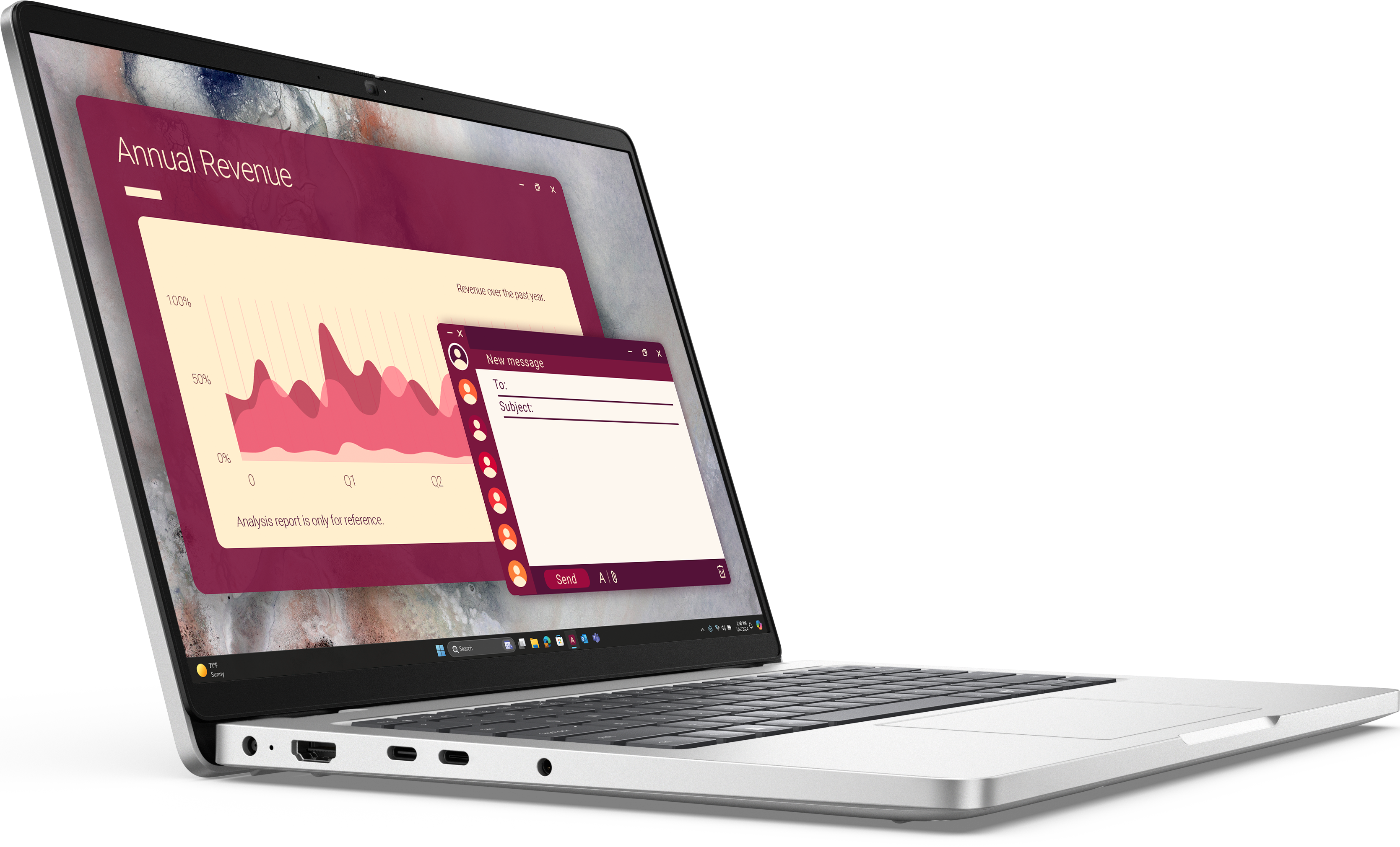 Dell Pro 14 – Core U7 255U - 32GB - 1TB SSD - Windows 11 Pro - 14″ FHD - Fingerprint - 1 Year Warranty - Platinum Silver