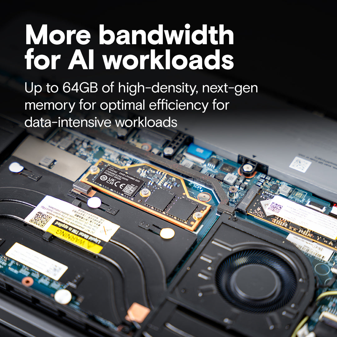 Crucial 32GB LPCAMM2 LPDDR5X- 7500 memory