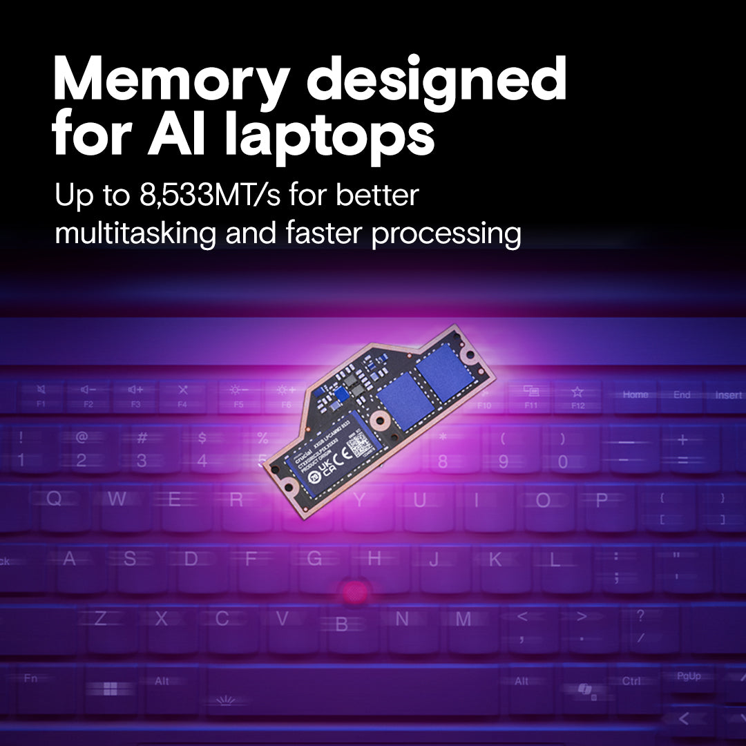 Crucial 32GB LPCAMM2 LPDDR5X- 7500 memory