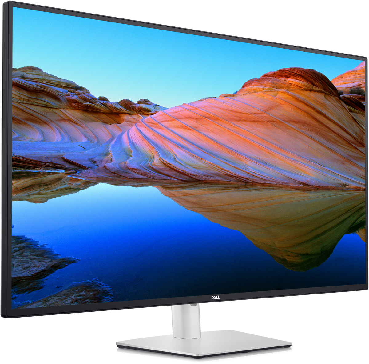 Dell UltraSharp U4323QE 43-inch 4K monitor, left angled front view