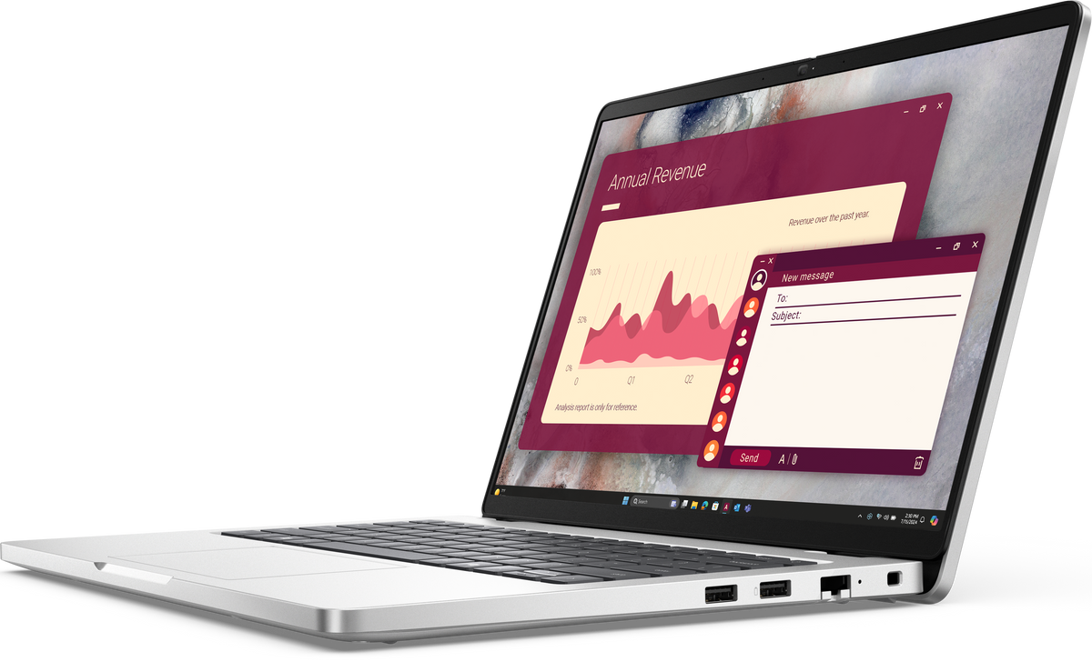 Dell Pro 14 – Core U7 265U - 32GB - 1TB SSD - Windows 11 Pro - 14″ FHD - Fingerprint - 3 Years Warranty - Platinum Silver