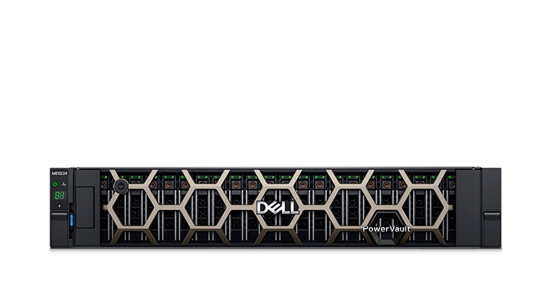 Dell PowerVault ME5224 2U SAN storage array with dual iSCSI controller